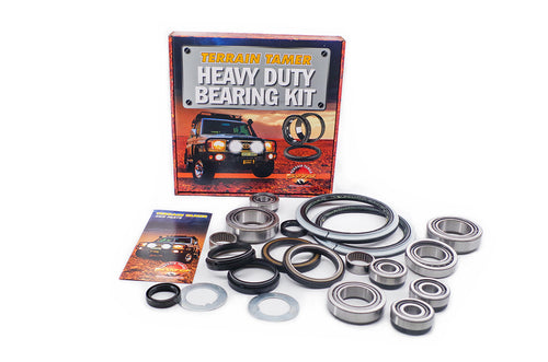 TERRAIN TAMER HEAVY DUTY SWIVEL HOUSING KIT (SH14WBHP)

REPAIR KIT STEERING KNUCKLE & WITH HD WHEEL BEARINGS & SEALS

SUITS NISSAN PATROL Y61 GU 10/1997 ON