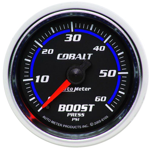 AUTO METER COBALT SERIES BOOST GAUGE 2-1/16