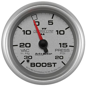 AUTO METER  ULTRA-LITE II SERIES BOOST/VACUUM GAUGE 2-5/8" (AU7701)