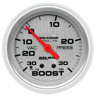 AUTO METER  ULTRA-LITE SERIES BOOST/VACUUM GAUGE  2-5/8