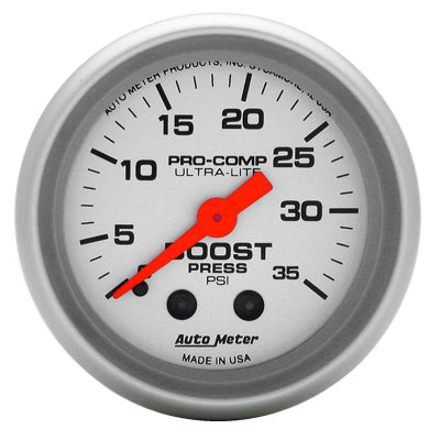 AUTO METER  ULTRA-LITE SERIES BOOST GAUGE 2-1/16