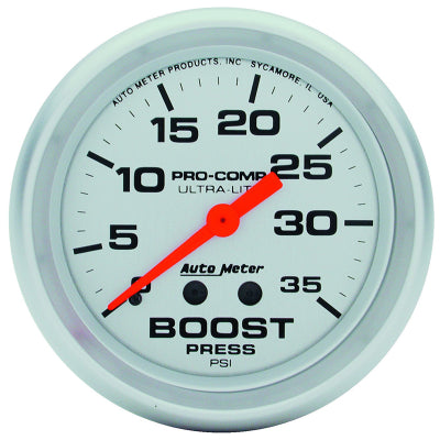 AUTO METER  ULTRA-LITE SERIES BOOST GAUGE 2-5/8