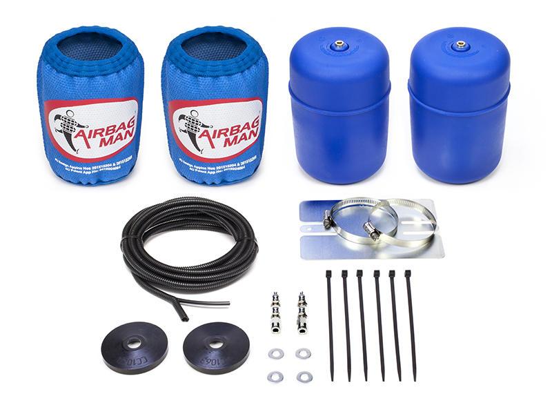 AIRBAG MAN AIR SUSPENSION HIGH PRESSURE HELPER KIT FOR COIL SPRINGS TO SUIT MITSUBISHI PAJERO MKII NH, NJ, NK, NL 91-00 (CR5031HP)