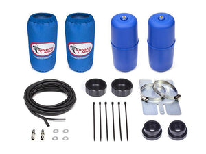 AIRBAG MAN AIR SUSPENSION HIGH PRESSURE HELPER KIT FOR COIL SPRINGS TO SUIT MITSUBISHI PAJERO MKIV NS, NT, NW & NX 06-18 RAISED 50mm (CR5130HP)