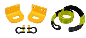 ROADSAFE TOW POINTS TO SUIT NISSAN NAVARA D22 (RP-NAV22KIT) PAIR - PLUS BRIDLE AND SHACKLES