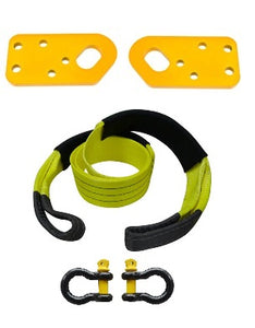 ROADSAFE TOW POINTS TO SUIT NISSAN PATROL GQ & GU SERIES 1 (RP-PAT01KIT2) PAIR - PLUS BRIDLE AND SHACKLES