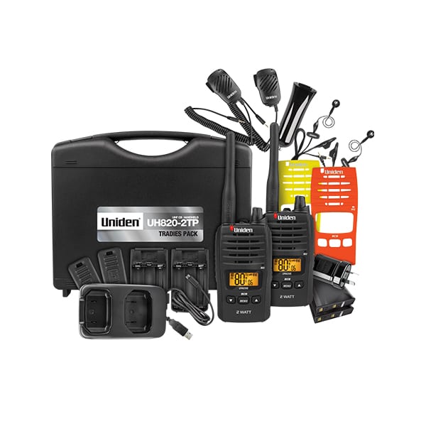 UNIDEN UH820S-2TP 2W UHF TRADIES TWIN PACK