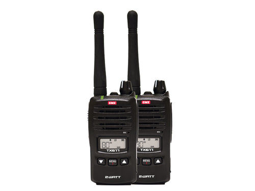 GME TX677TP 2 Watt UHF CB Handheld radio - Twin pack